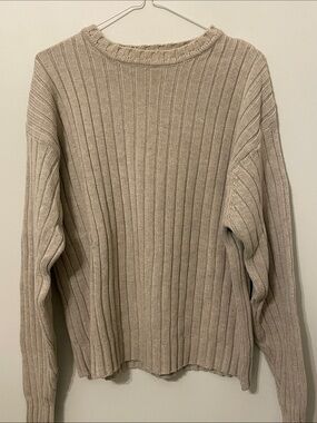 GAP Ribbed Crewneck Sweater - Taupe